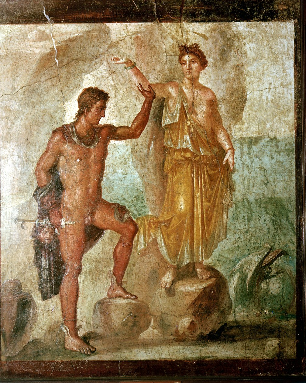 Romersk veggmaleri av Perseus som frigjør Andromeda, House of the Dioscuri, Pompeii, Italia av Unbekannt
