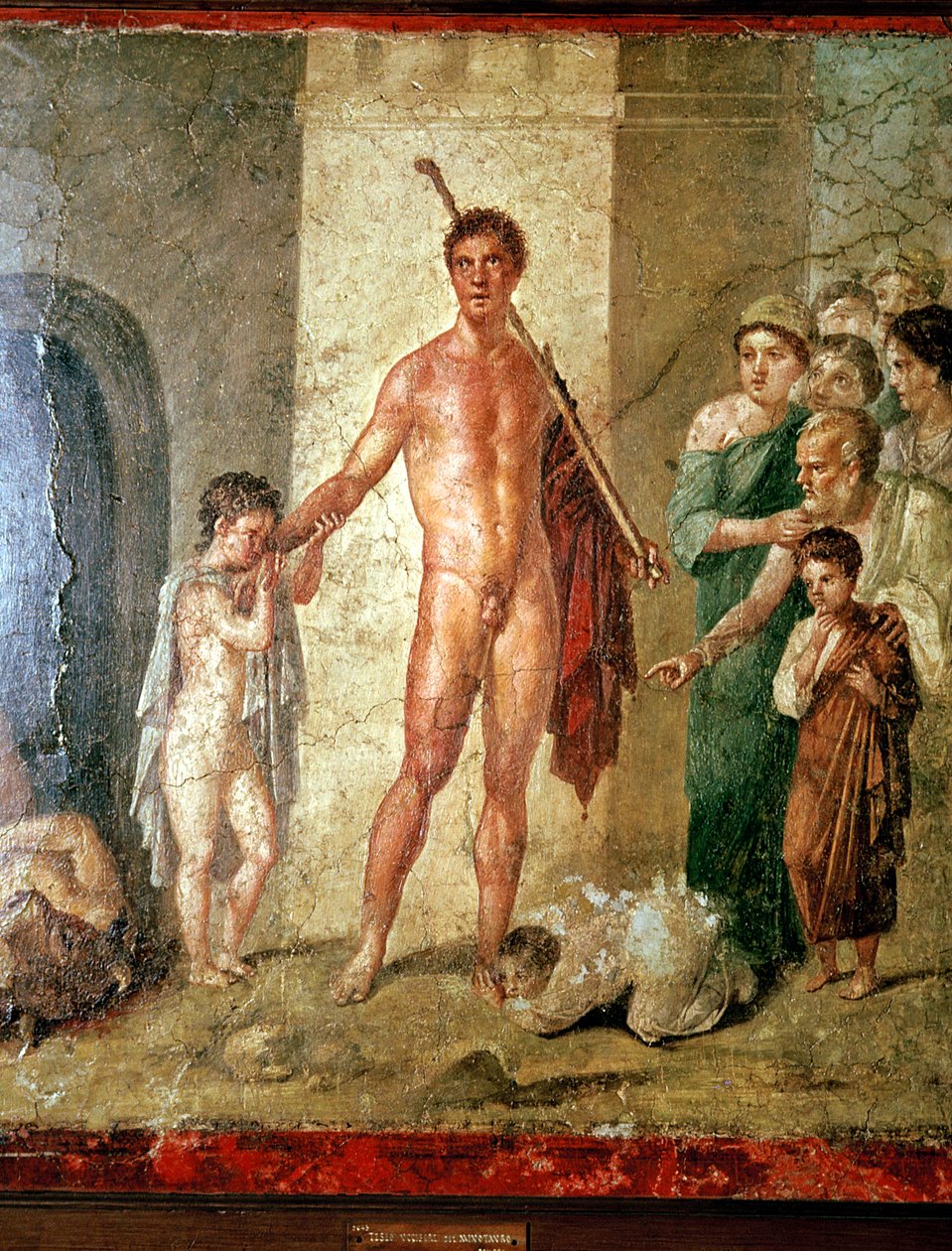 Romersk veggmaleri av Theseus etter å ha drept Minotauren, Pompeii av Unbekannt
