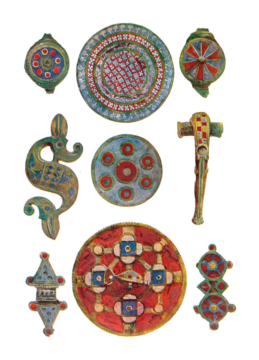 Romano-britiske emaljerte ornamenter British Museum, 1.-2. århundre, 1902 av Unbekannt