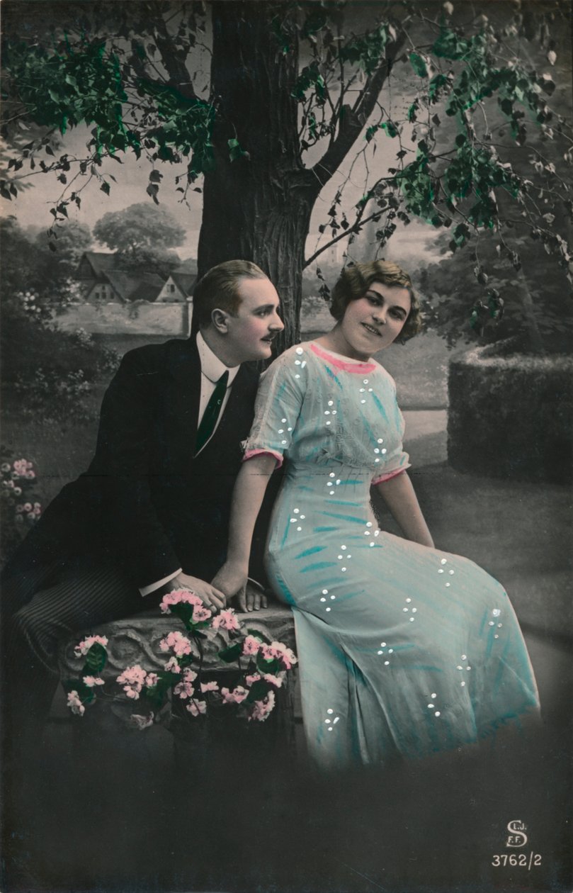 Romantisk postkort, c1910 av Unbekannt
