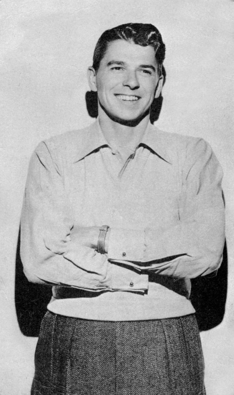 Ronald Reagan , amerikansk skuespiller, filmstjerne og politiker, 1900-tallet av Unbekannt