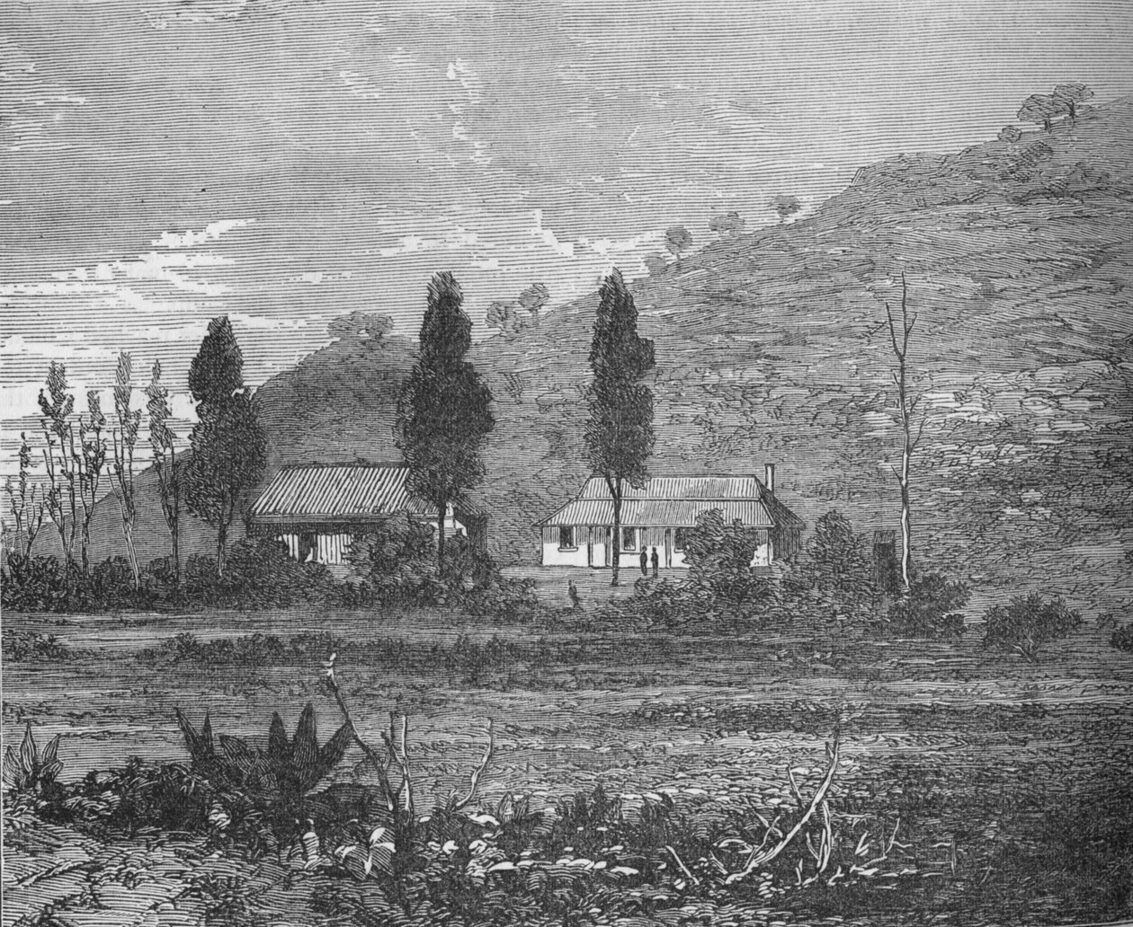 Rorkes Drift før angrepet, 1879, c1880 av Unbekannt