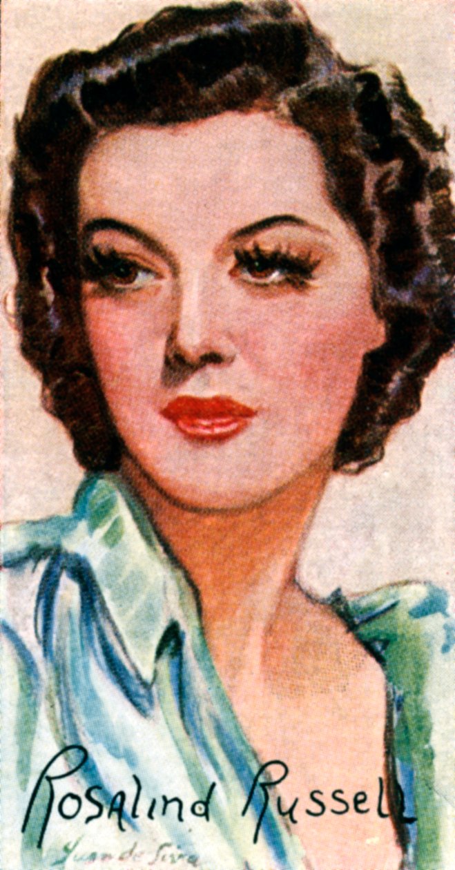 Rosalind Russell, 1907-1976, amerikansk film- og sceneskuespillerinne, 1900-tallet av Unbekannt