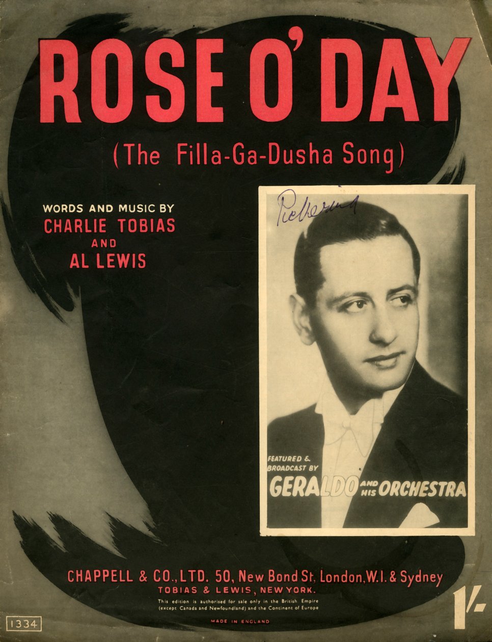 Rose ODay The Filla-Ga-Dusha-sang, 1941. av Unbekannt