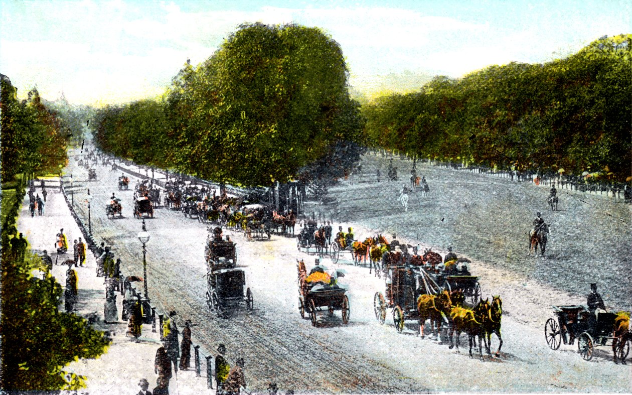 Rotten Row, Hyde Park, London, 1900-tallet av Unbekannt
