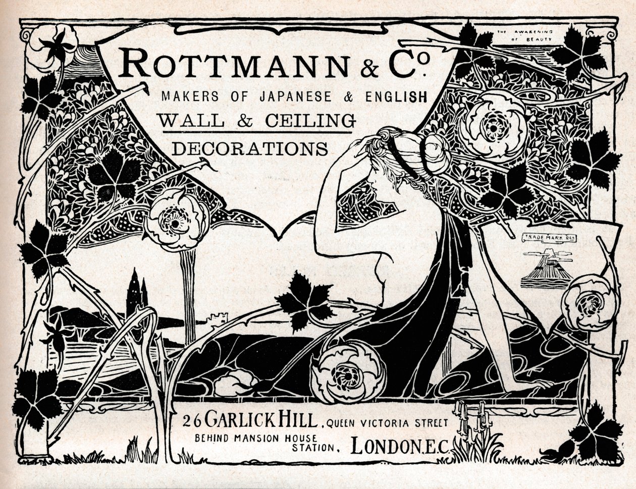 Rottmann & Co., produsenter av japanske og engelske vegg- og takdekorasjoner, 1897 av Unbekannt