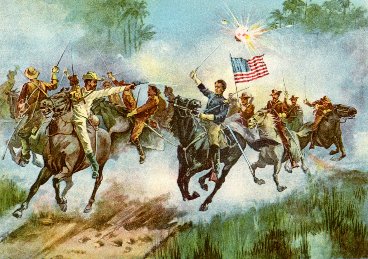 Rough Riders stemplet en spansk utpost, Cuba, spansk-amerikansk krig, 1898 av Unbekannt