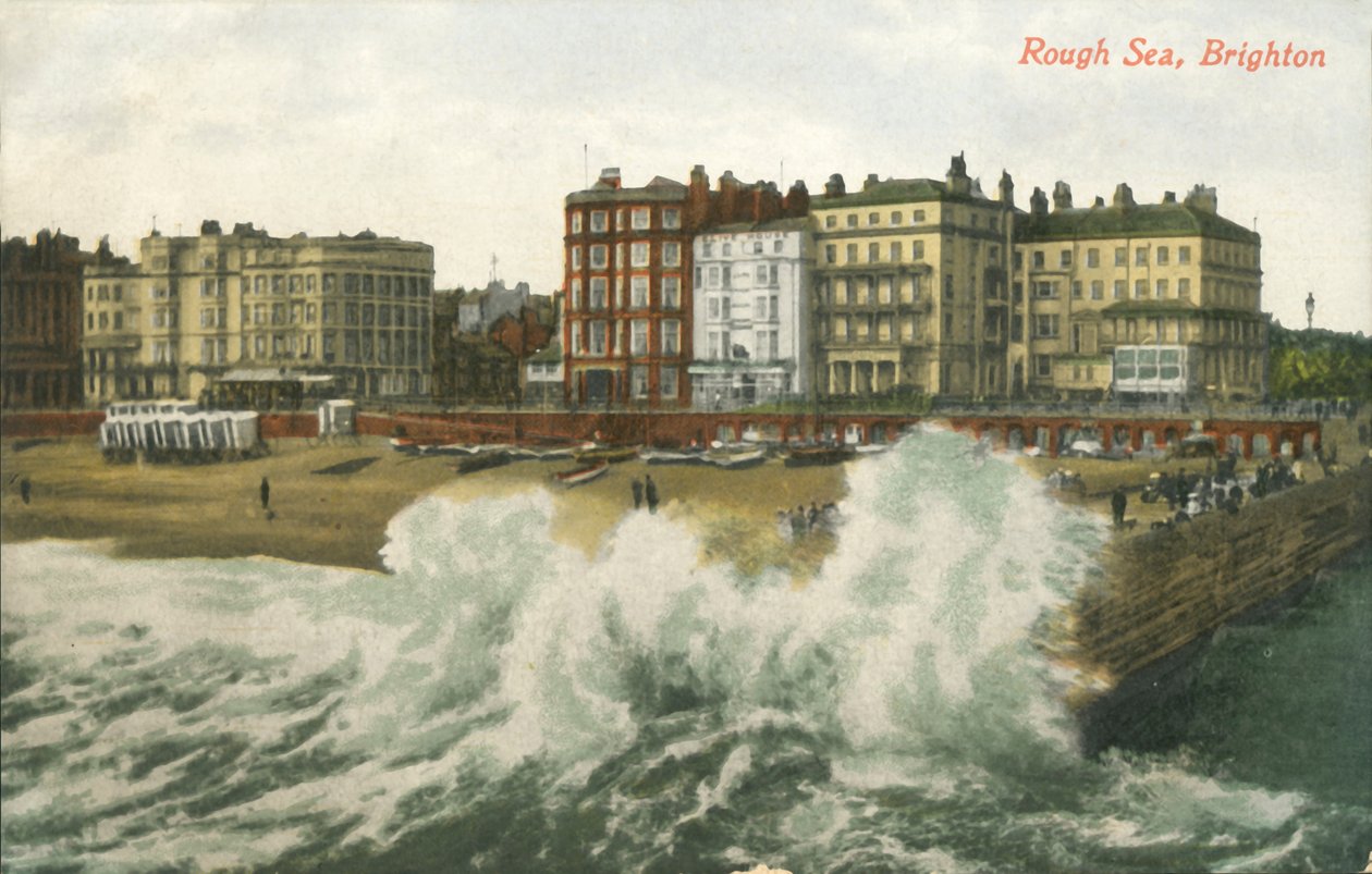 Rough Sea, Brighton, slutten av 1800-begynnelsen av 1900-tallet. av Unbekannt