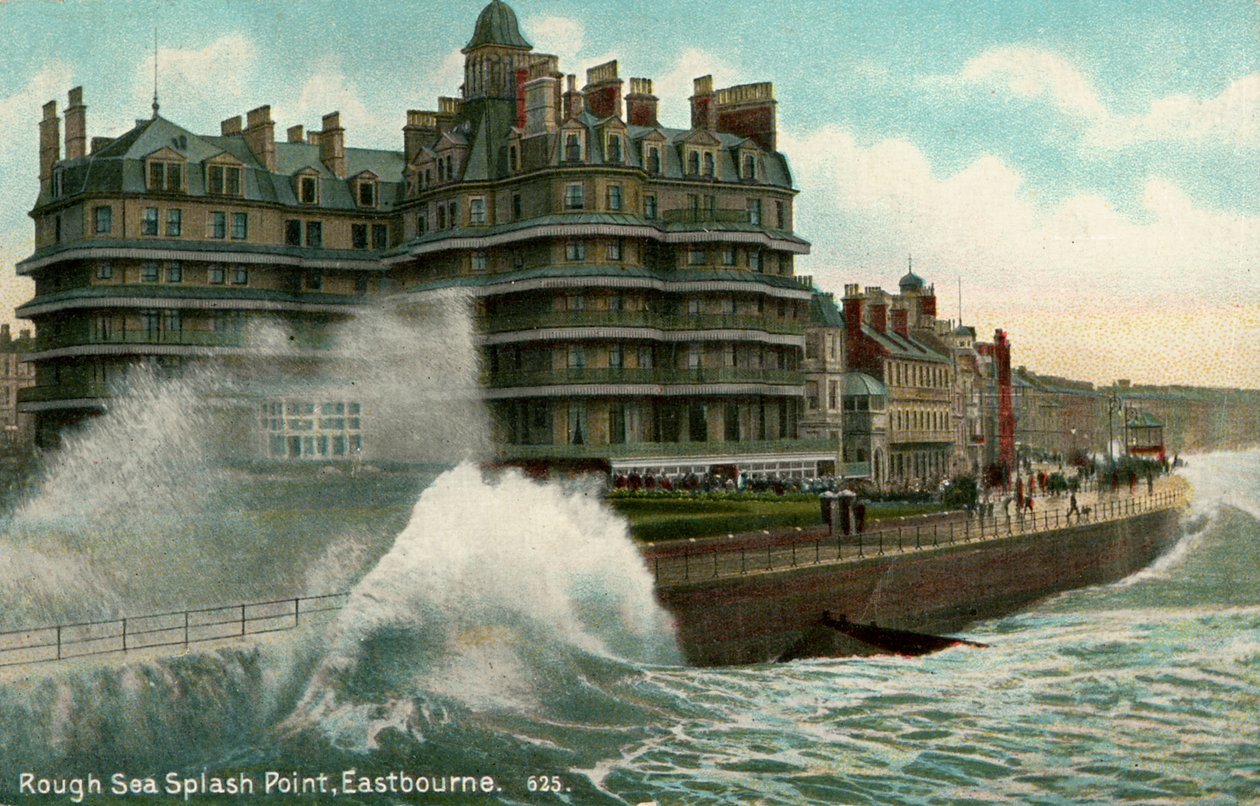 Røft hav, Splash Point, Eastbourne, Sussex, c1912 av Unbekannt