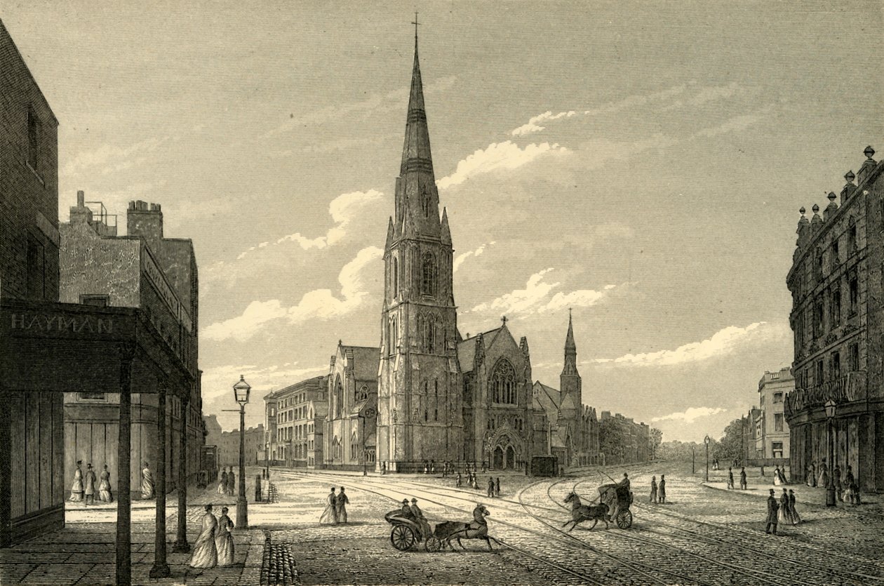 Rowland Hills Chapel & Schools, Westminster Bridge Road, c1876. av Unbekannt