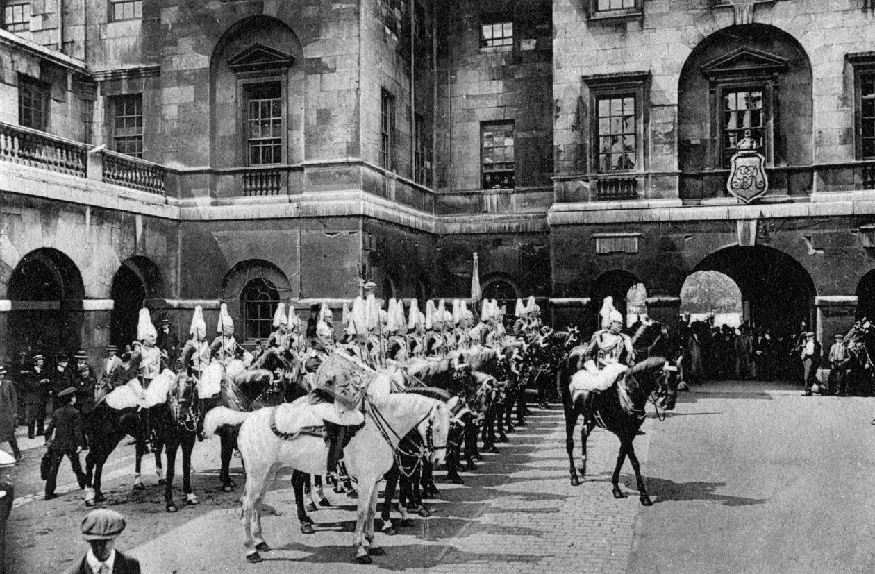 Royal Horse Guards, skiftende vakt, London, 1915 av Unbekannt