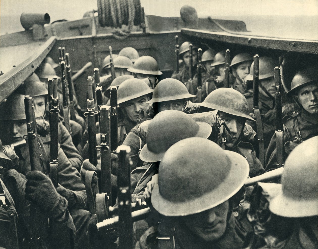 Royal Marines om bord på et landgangsfartøy, andre verdenskrig, c1939-c1943 1944. av Unbekannt