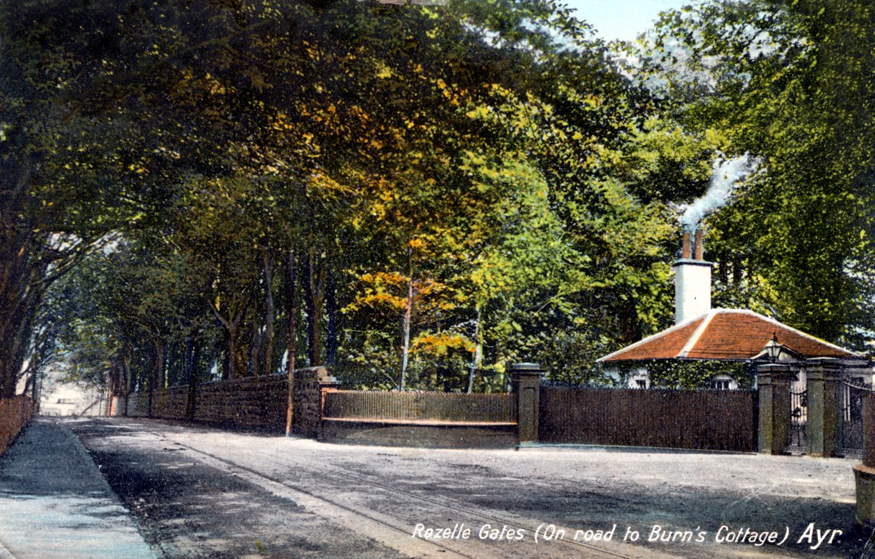 Rozelle Gates, på veien til Burns Cottage, Ayr, Ayrshire, 1913 av Unbekannt