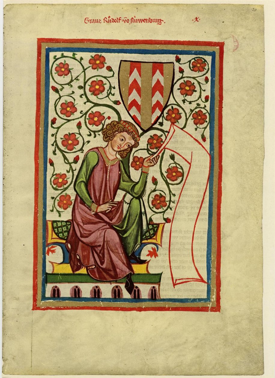 Rudolf II av Fenis fra Codex Manesse, mellom 1305 og 1340 av Unbekannt