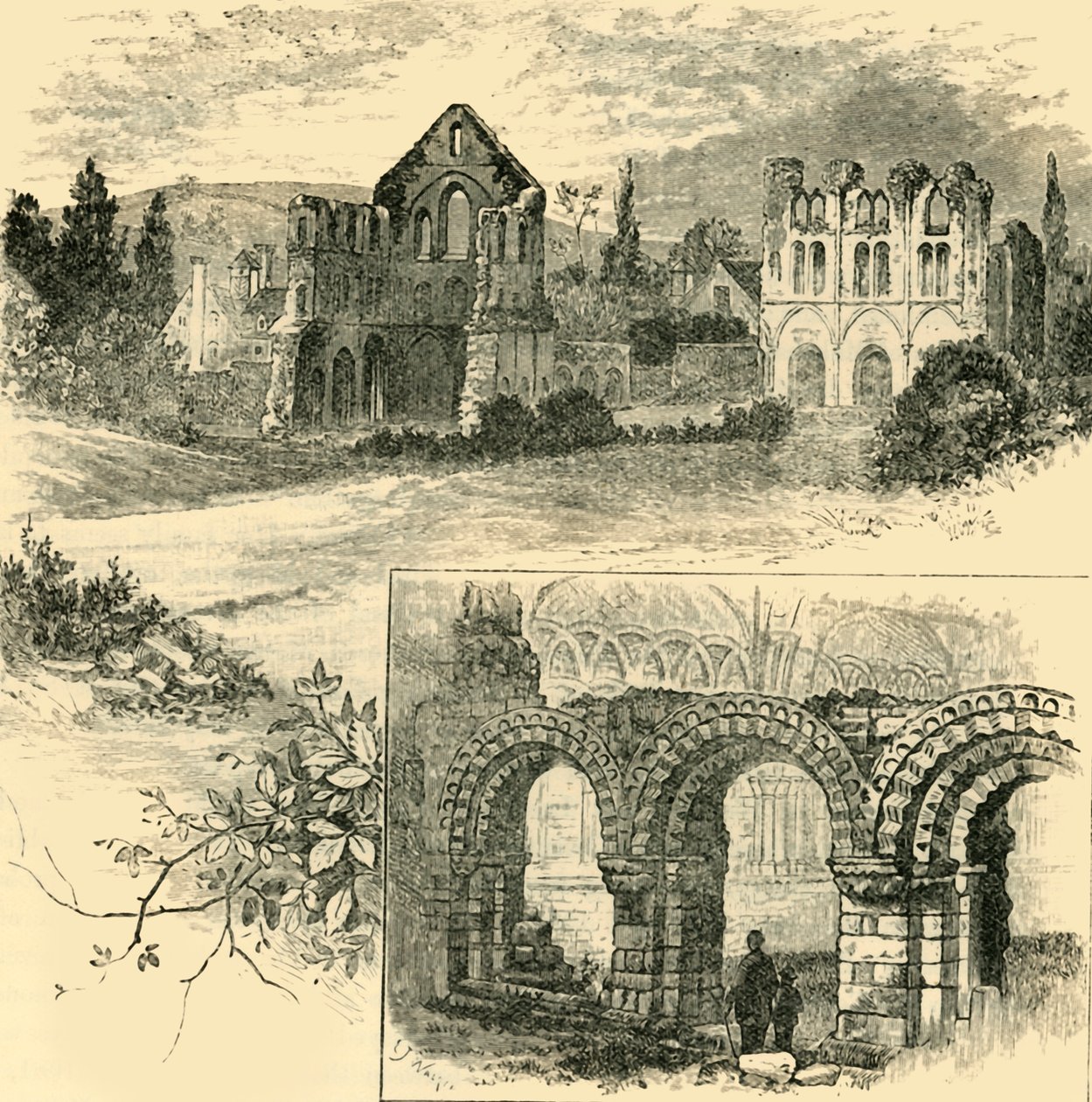 Ruinene av Wenlock Priory, 1898. av Unbekannt
