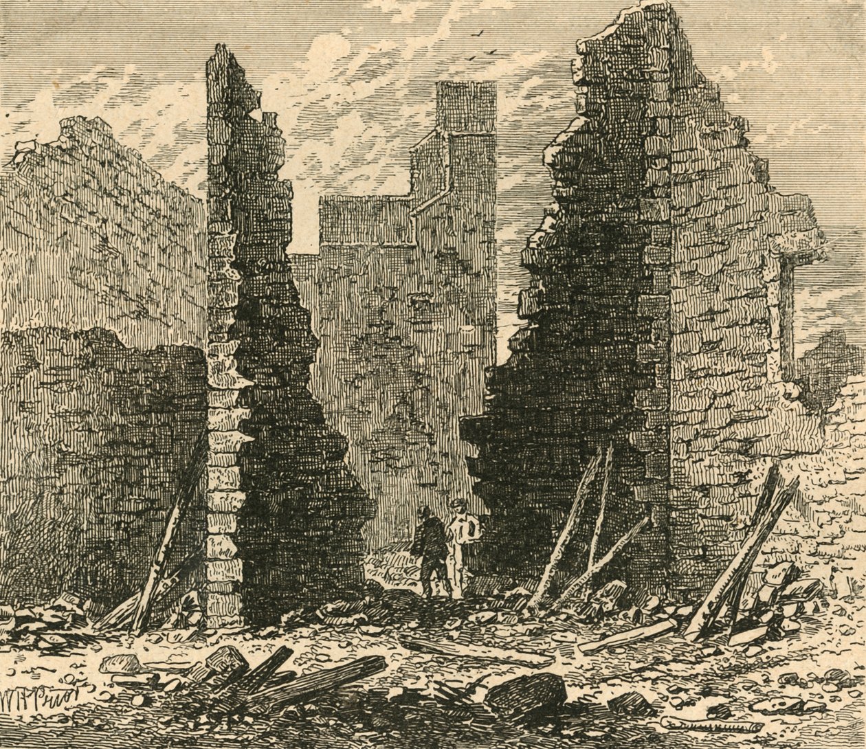 Ruinene av Barbican på Ludgate Hill, 1792, 1897. av Unbekannt