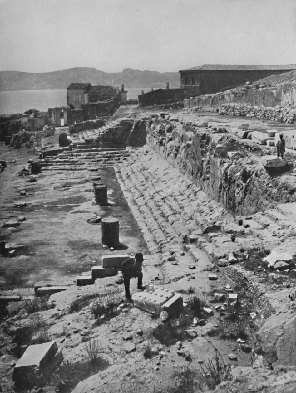 Ruinene av Mysterienes store tempel ved Eleusis, 1913 av Unbekannt