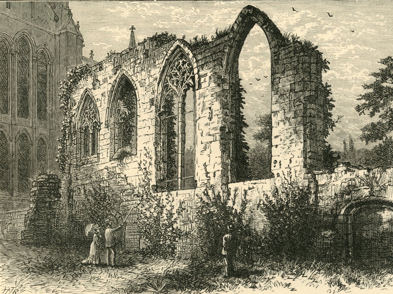 Ruinene av Guesten Hall, 1898. av Unbekannt