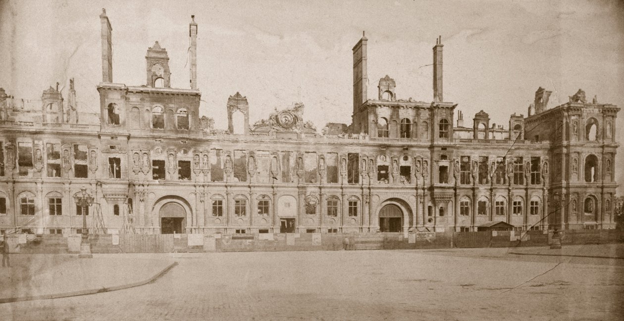 Ruinene av Hotel de Ville, Paris, mai 1871 av Unbekannt