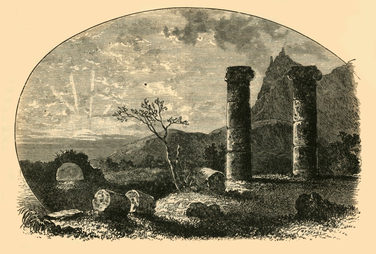 Ruinene av Cybele-tempelet på Sardis, 1890. av Unbekannt