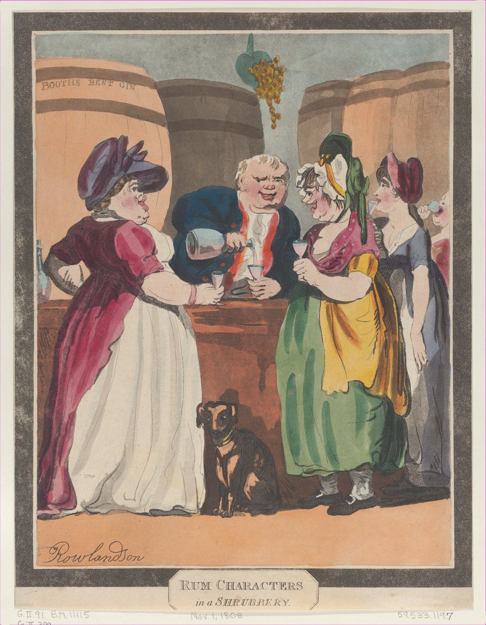 Rum Characters in a Shrubbery, 1. november 1808., 1. november 1808. av Unbekannt