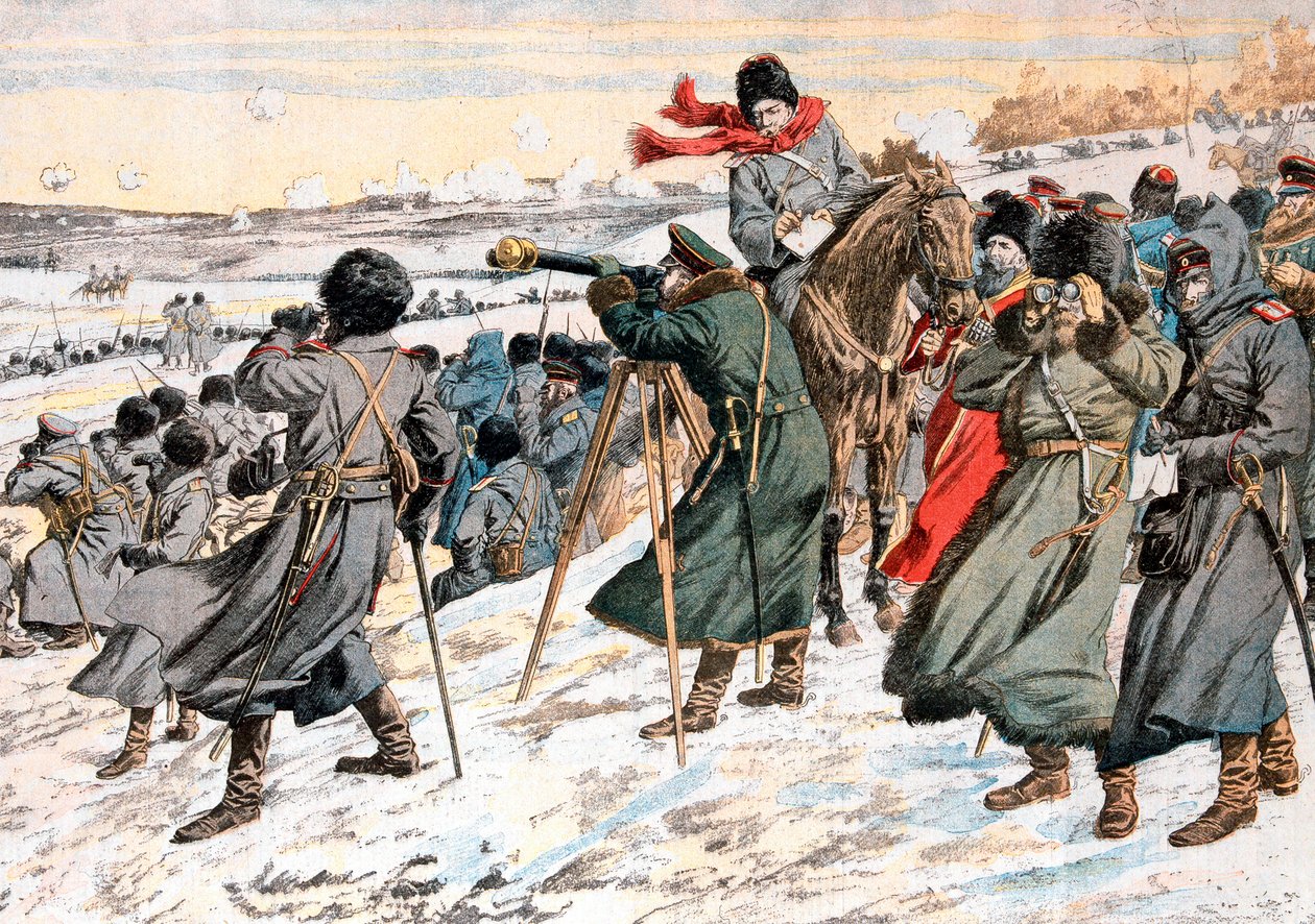 Den russiske generalen Kouropatkine ga ordre om å trekke seg tilbake, russisk-japansk krig, 1904 av Unbekannt