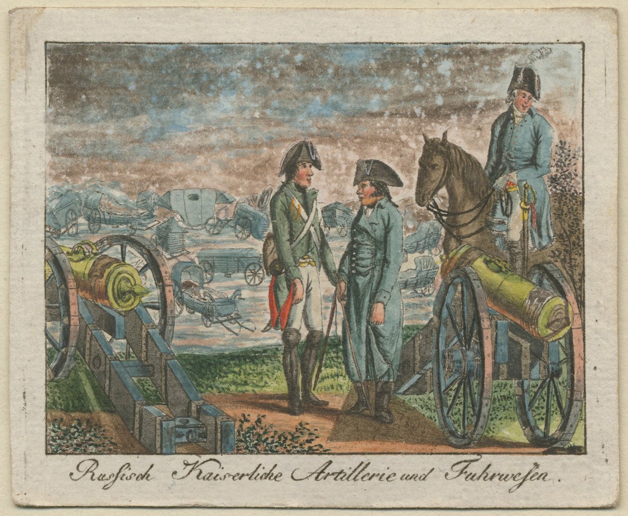 Russisk keiserlig artillerimannskap, 1799 av Unbekannt