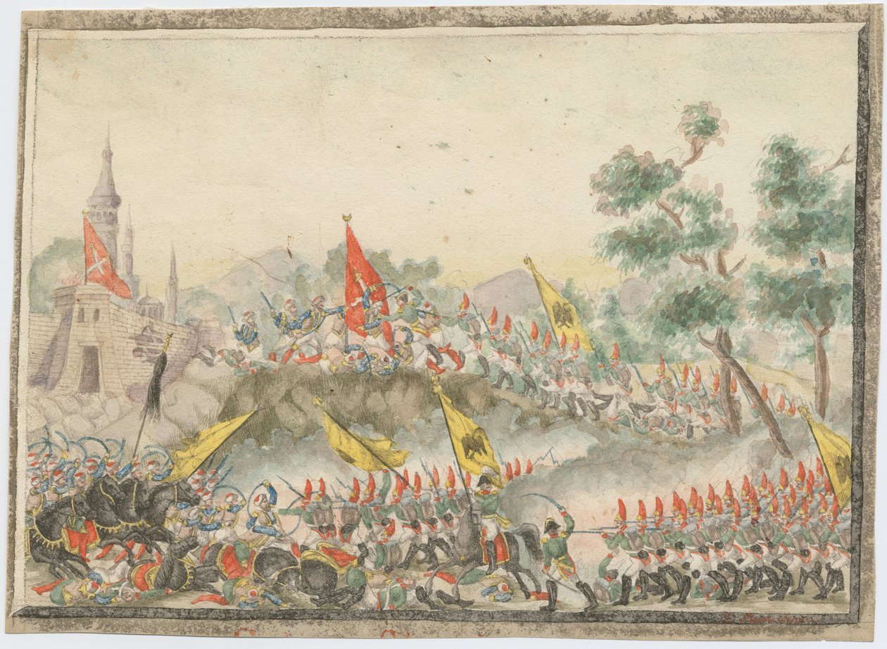 Den russiske hæren fanget Izmail festning i 1790, 1829 av Unbekannt