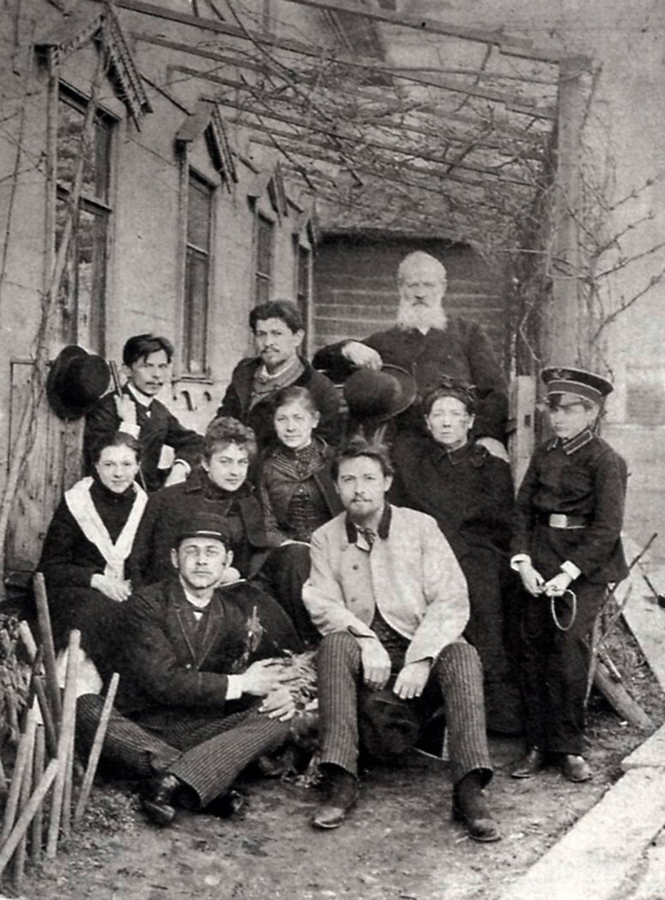Russisk forfatter Anton Tsjekhov med familie og venner, 1890 av Unbekannt