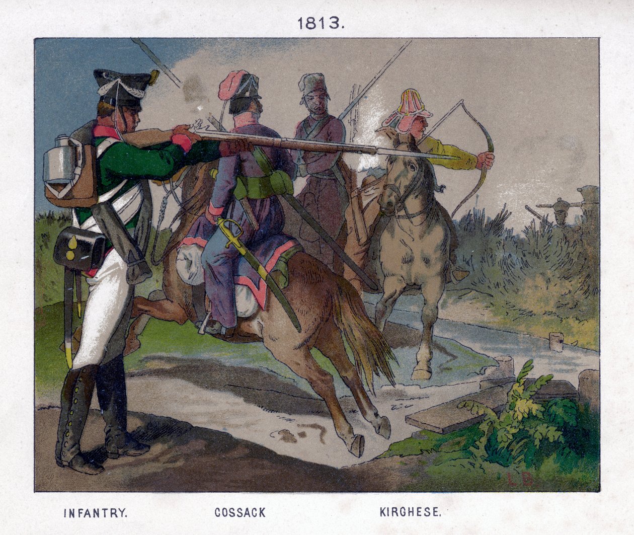 Russiske soldater fra 1813 1800-tallet av Unbekannt
