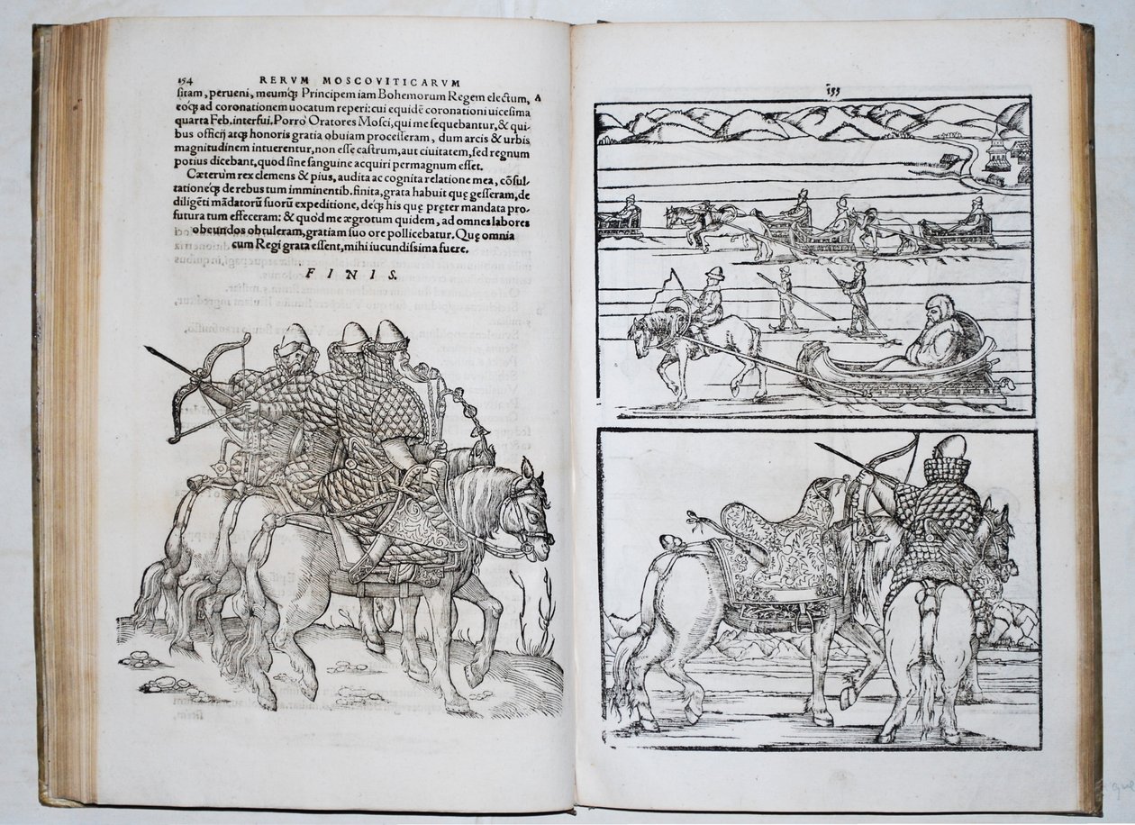 Russiske krigere. Siegmund von Herberstein reiser gjennom Russland Fra: Rerum Moscoviticarum commentarii.., 1571 av Unbekannt