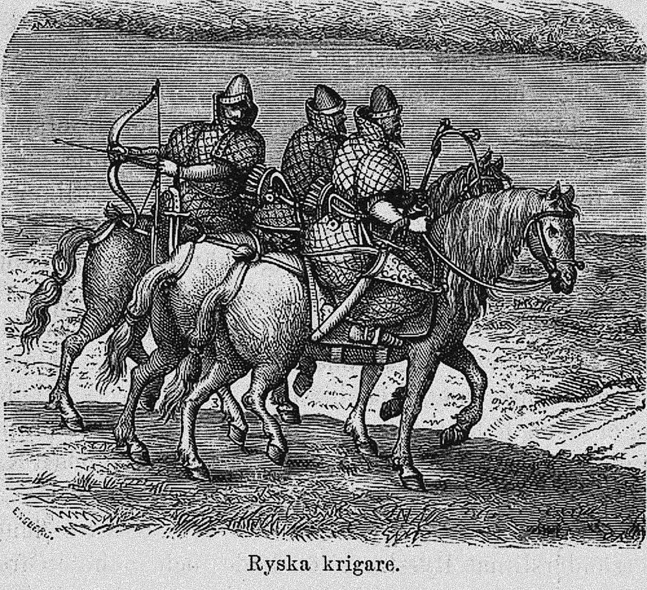 Russiske krigere, ca. 1620 av Unbekannt
