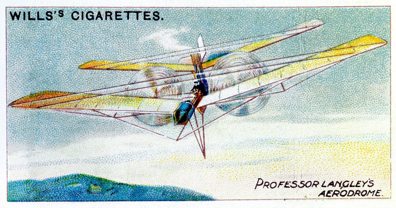 SP Langleys dampdrevne modellfly Aerodrome, c1896 av Unbekannt
