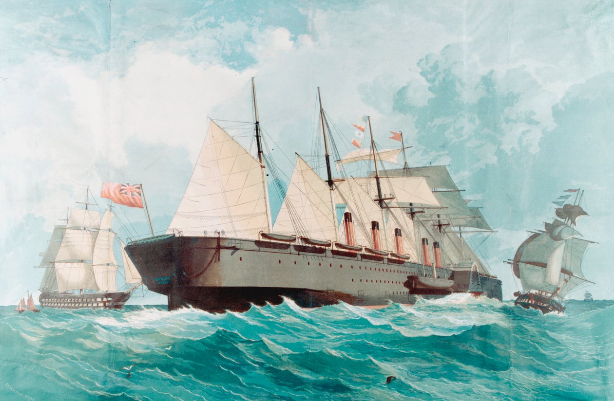 SS Great Eastern, IK Brunels store dampskip, 1858 av Unbekannt