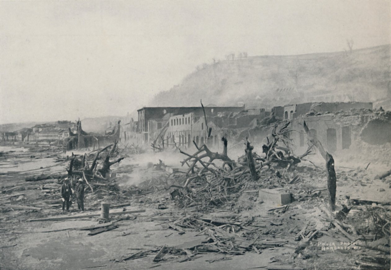 S. Pierre etter utbruddet, 1916 av Unbekannt