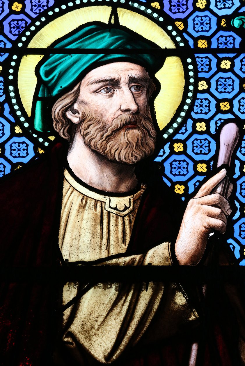 Hellig hjerte kirke. Glassmaleri vindu. Jesse, 20160604, Moulins, Frankrike av Unbekannt