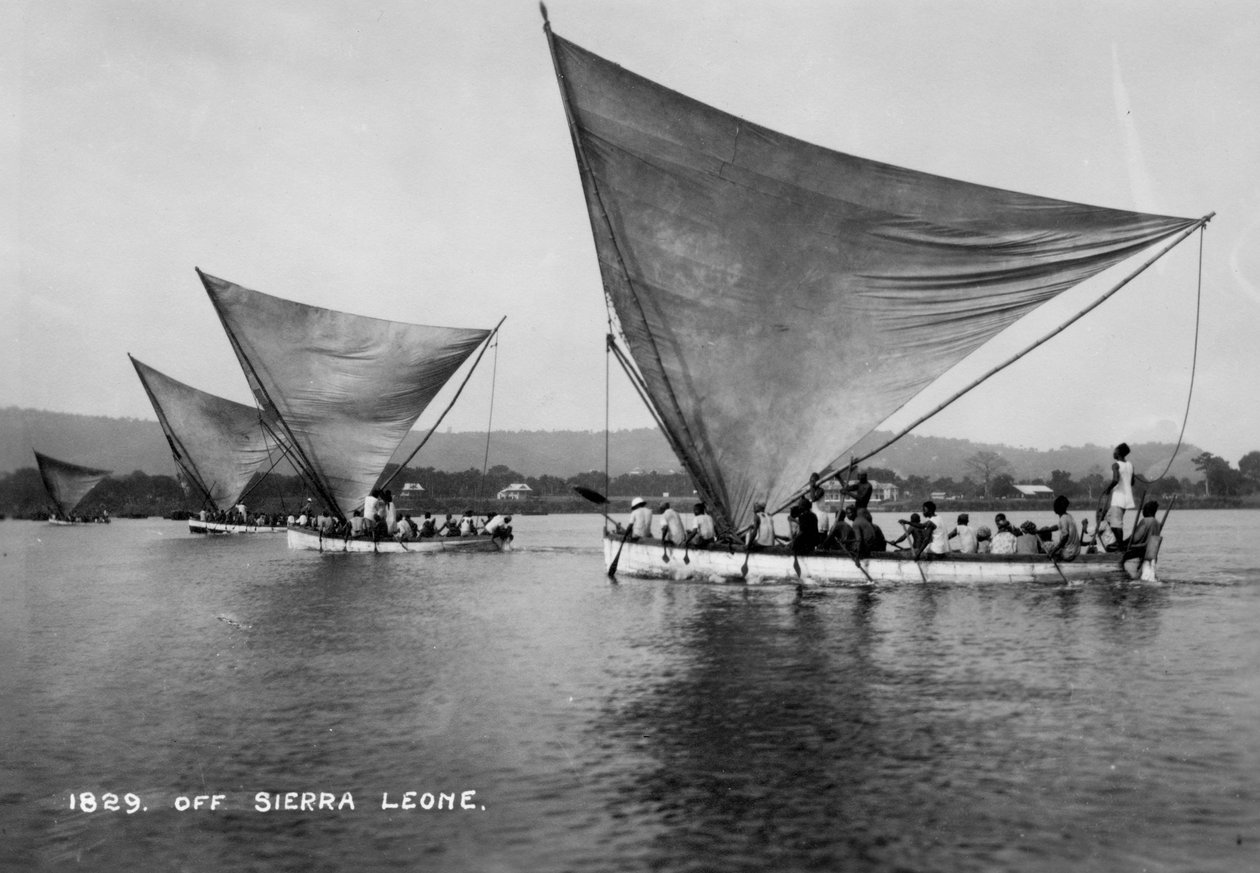 Seilbåter, Sierra Leone, 1900-tallet av Unbekannt