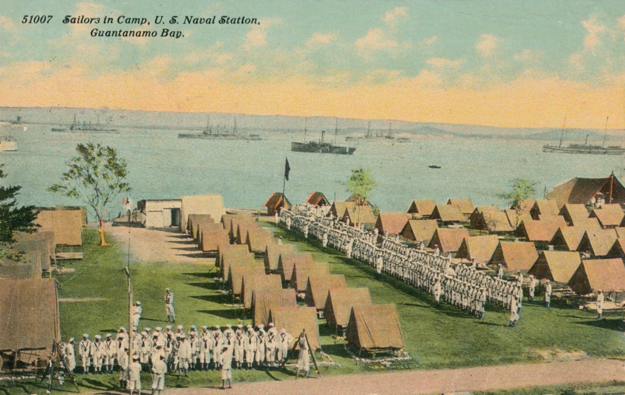 Sjømenn i Camp, US Naval Station, Guantanamo Bay, c1911 av Unbekannt