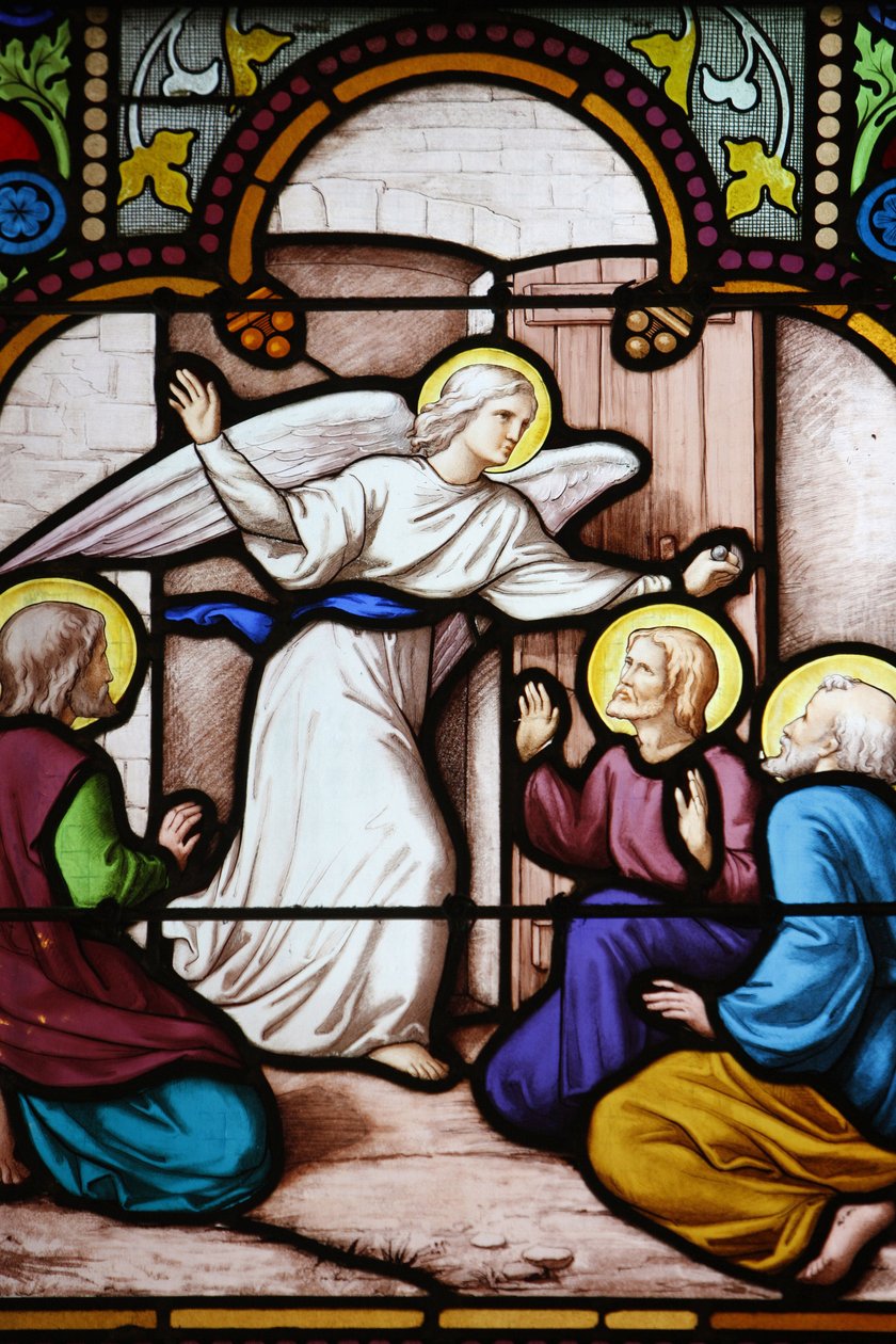 Saint-Corentin (Saint Corentin) katedral, Quimper Angel Farget glass: åpenbaring til St. Peter, Quimper, Frankrike av Unbekannt