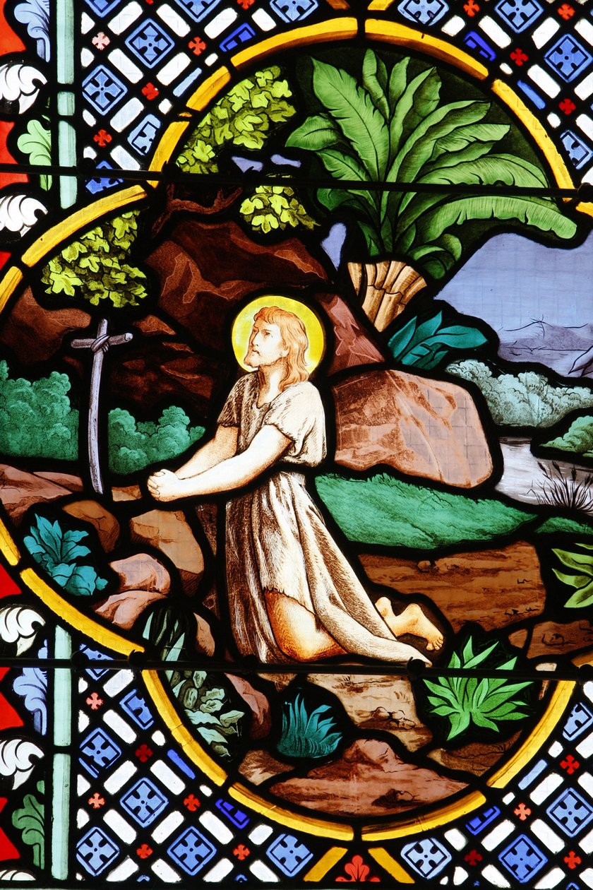 Saint-Corentin (Saint Corentin) katedral, Quimper Glassmalerier: Johannes døperen i ørkenen, Quimper, Frankrike av Unbekannt