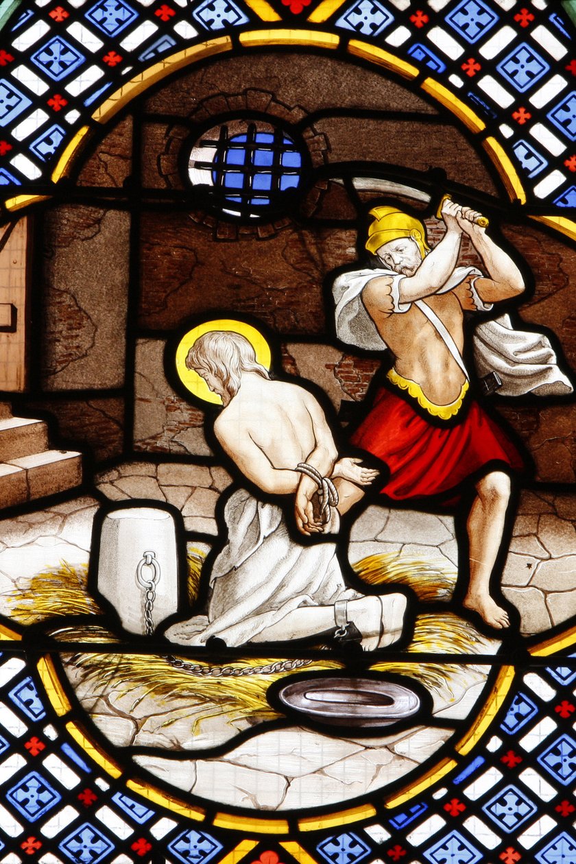 Saint-Corentin (Saint Corentin) katedral, Quimper Glassmaleri: døperen Johannes død, Quimper, Frankrike av Unbekannt