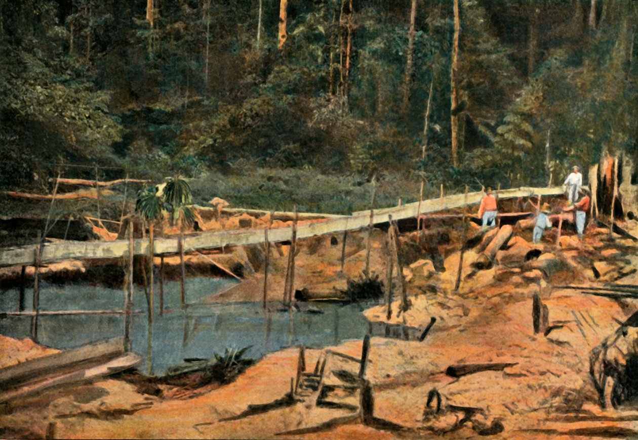 Den hellige Elias. Le Schluss Rigole Pour LOr, The Sluice, Prospecting for Gold, 1900. av Unbekannt