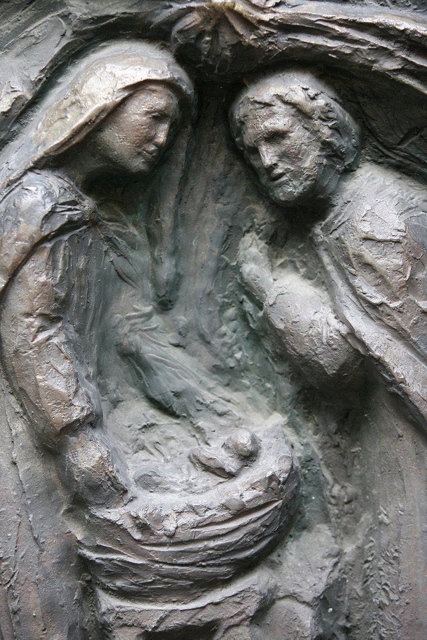 Saint-Pierre de Montmartre kirke: Notre Dame dørskulptur: Nativity, Paris, Frankrike av Unbekannt