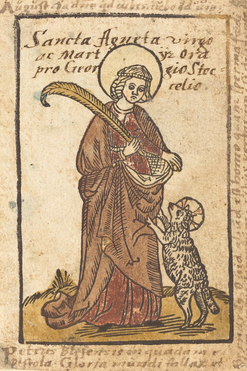 Saint Agnes, ca. 1490. av Unbekannt
