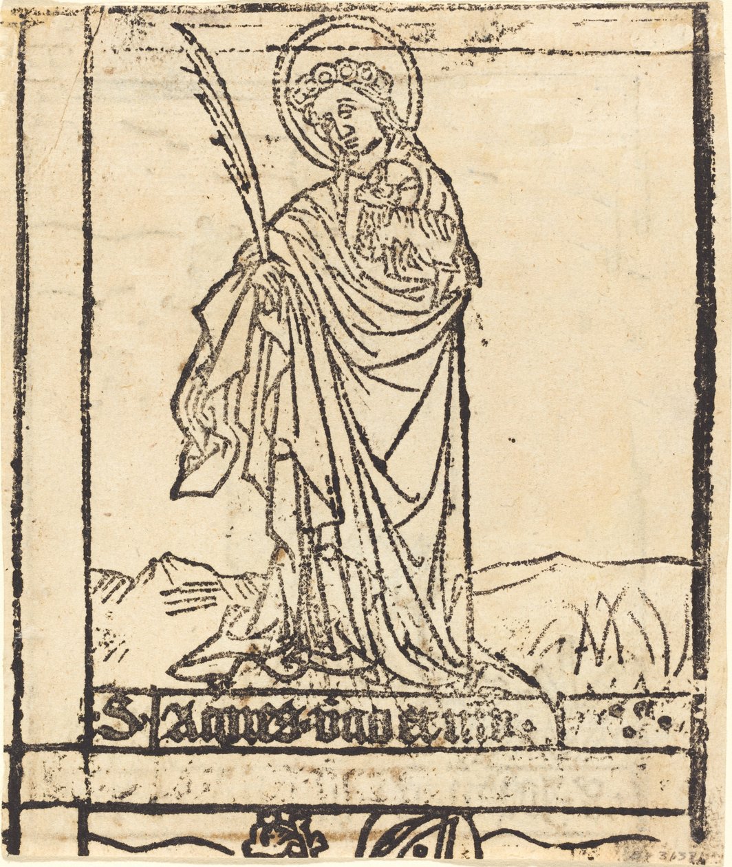 Saint Agnes [verso], sannsynligvis 14601480. av Unbekannt