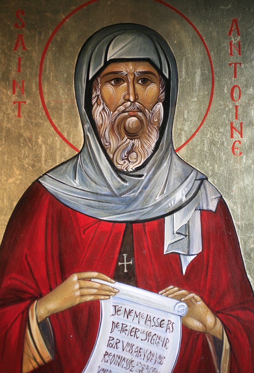 Sankt Antonius. Saint-Antoine-le-Grand ortodokse kirke Saint-Laurent-en-Royans Frankrike av Unbekannt