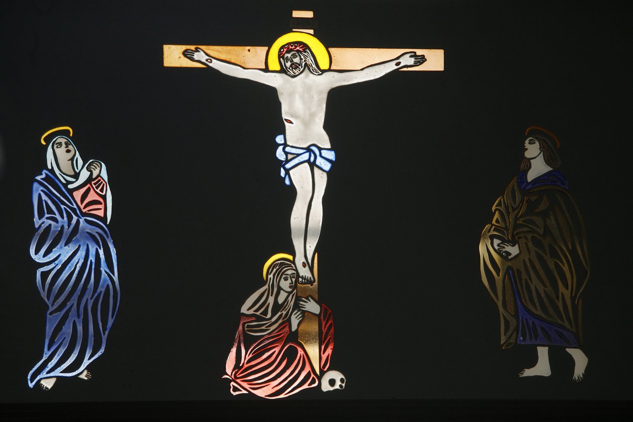 Saint Anthony koptiske kirkekunstverk: Jesus på korset, Jerusalem, Israel av Unbekannt