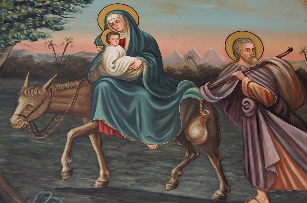 Saint Anthony koptisk kirkemaleri: flukten til Egypt, Jerusalem, Israel av Unbekannt