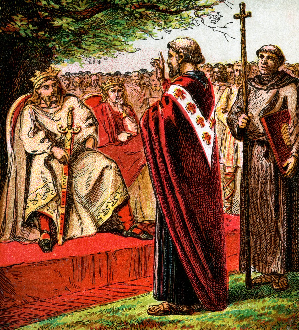 Saint Augustine og sakserne, c1850 av Unbekannt