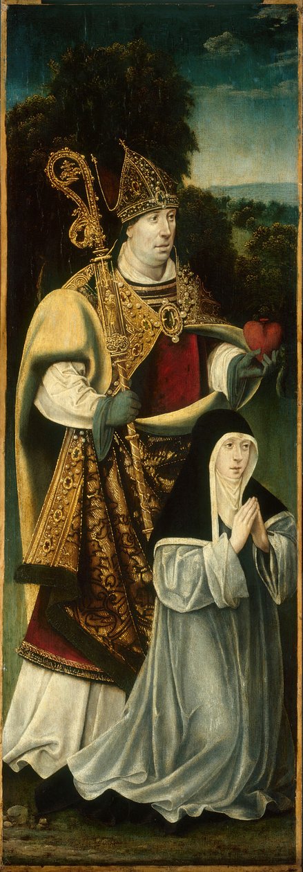 Saint Augustine og en augustinsk kanoninne, 152550. av Unbekannt
